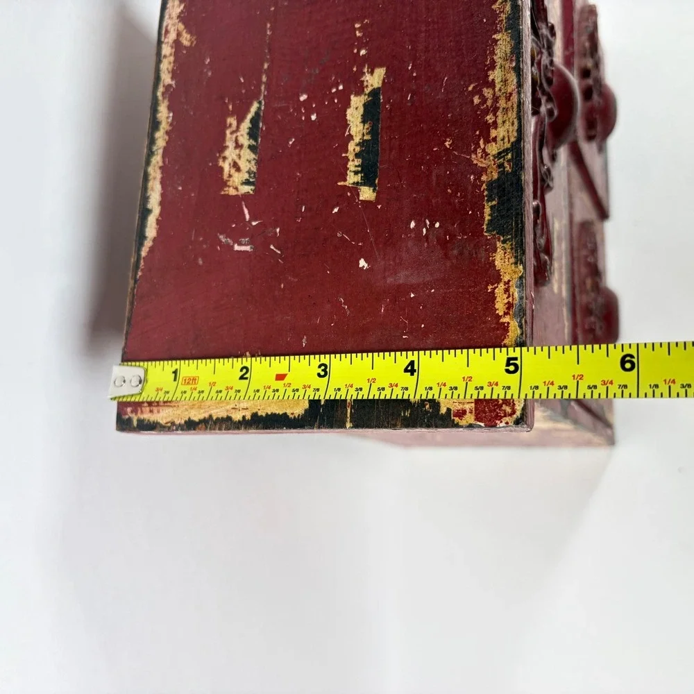 Distressed Red Wooden Mini Desktop Drawers Tabletop Organizer Chest Hobby Lobby